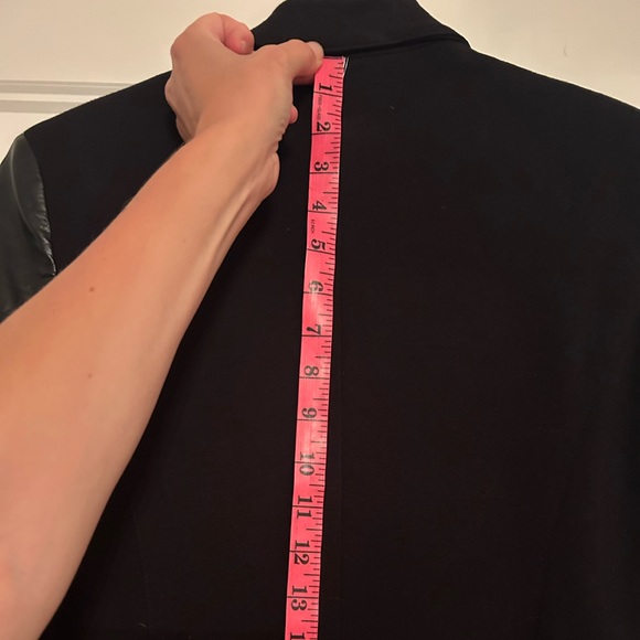 Kenneth Cole Jersey & Faux Leather Blazer - Picture 9 of 10